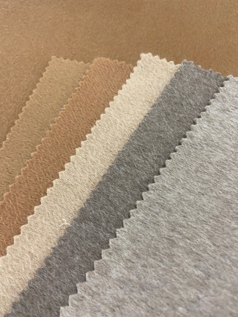 Coarse combed imitation cashmere pure wool fabric